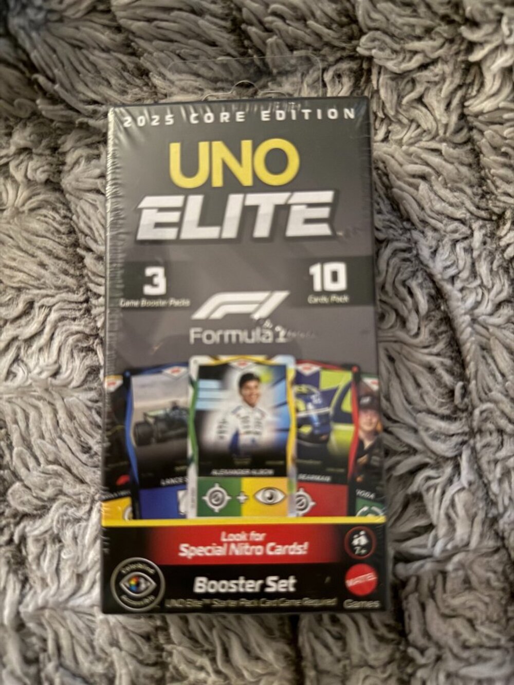 UNO Elite Formula 1 2025 Core Edition Booster Set Mattel New